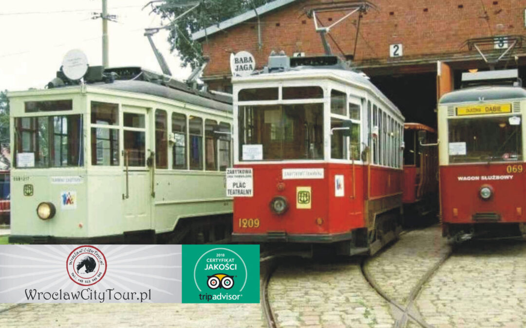 Breslau mit der historischen Straßenbahn